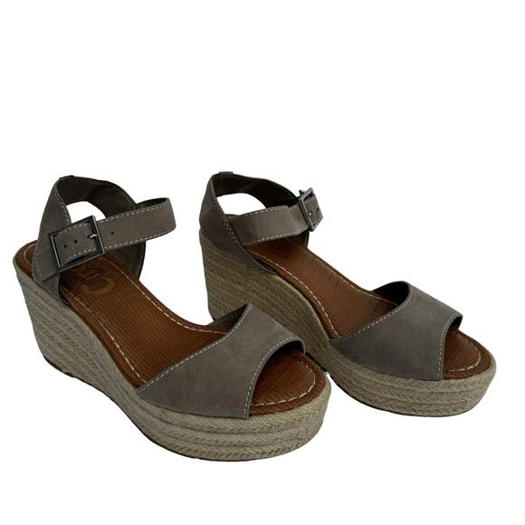 Circus by Sam Edelman Delilah Taupe Espadrille Wedge Sandals Open Toe, Size 8M - Picture 2 of 14